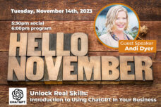 WWiB November 14 Meeting + Dinner $35
